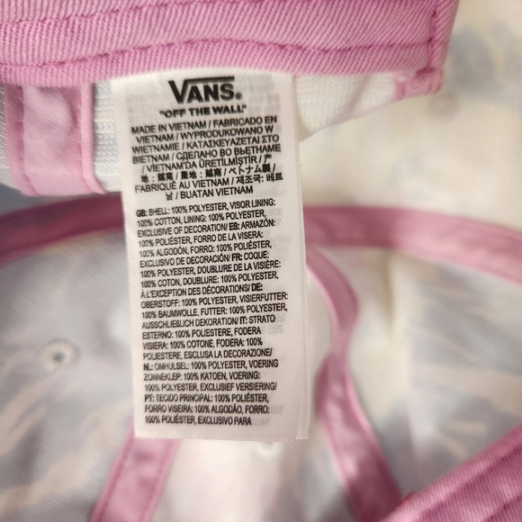 VANS tie dye baseball hat. OS. Adjustable back. Pink,blue,yellow,white. - Picture 4 of 8